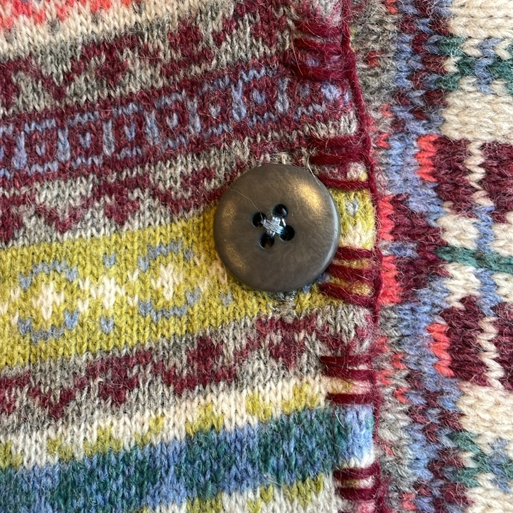 Sundance Fair Aisle Patchwork Wool Duster Cardigan - image 7